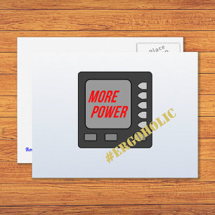 Meer kracht grappige opkomende roeier's briefkaart