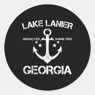 Meer Lanier Georgia Grappig Vissen Kamperen Zomer  Ronde Sticker