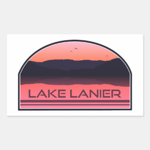 Meer Lanier Georgia Rode Zonsopgang Rechthoekige Sticker
