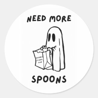 'Meer Lepels Nodig' Grappige Sticker voor Chronisc