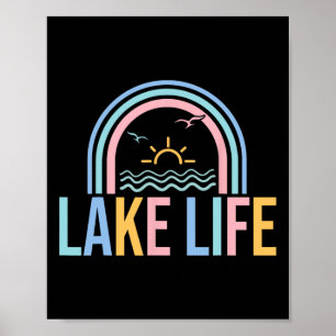 Meer Leven Visser Retro Groovy Vissen Meer Liefde Poster