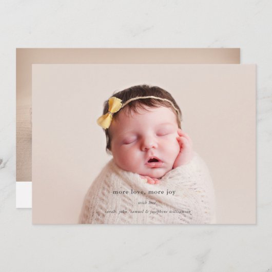 Meer liefde, meer vreugde | Aankondiging vakantiev (Voorkant / Achterkant)