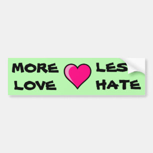 Meer Liefde, Minder Haat Bumpersticker