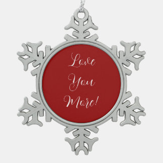 Meer liefde voor jou, 2022 tin sneeuwvlok ornament