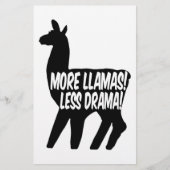 Meer Llamas Minder Drama Briefpapier (Voorkant)