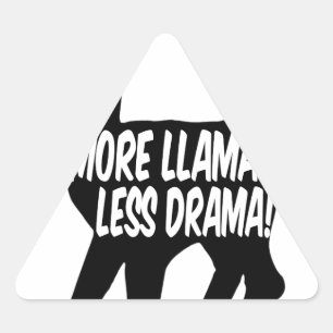 Meer Llamas Minder Drama Driehoek Sticker