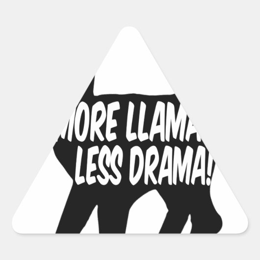 Meer Llamas Minder Drama Driehoek Sticker (Voorkant)