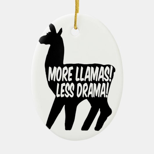 Meer Llamas Minder Drama Keramisch Ornament (Voorkant)