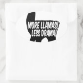 Meer Llamas Minder Drama Ovale Sticker (Tas)