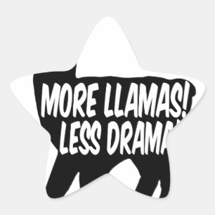 Meer Llamas Minder Drama Ster Sticker