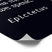 MEER LUISTEREN MINDER SPREKEN _Epictetus (Matte) Poster (Hoek)