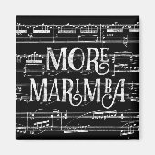 Meer marimba-alkboard - Zwarte witte muziek Magneet (Voorkant)