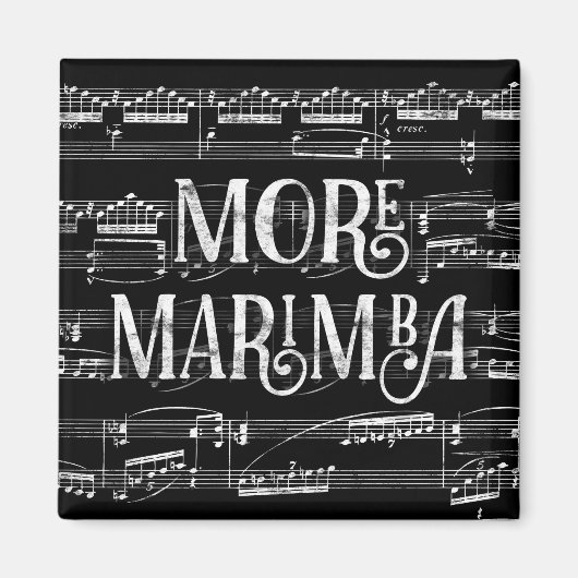Meer marimba-alkboard - Zwarte witte muziek Magneet (Voorkant)
