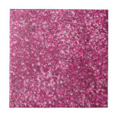 Meer Mellow Magenta roze kleuren Faux Glitter Tegeltje (Voorkant)