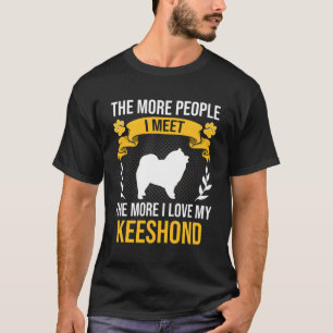 Meer mensen die ik ontmoet meer Ik hou van Keeshon T-shirt