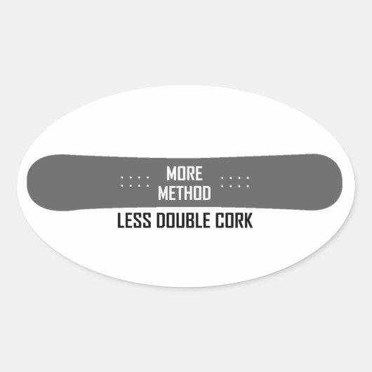 Meer methode minder dubbelkurk ovale sticker (Voorkant)