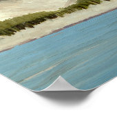 Meer Michigan Dune met bomen en strand gras Poster (Hoek)