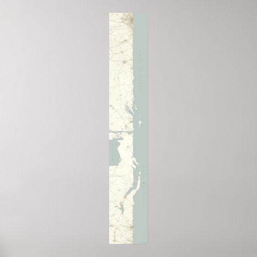 Meer Michigan Unfurled, verticaal, 60 x 10 Poster (Voorkant)