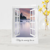 Meer mist in venster sympathie kaart (Gele Bloem)