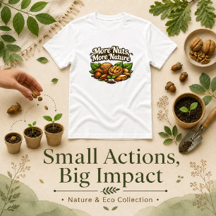 Meer Noten Meer Natuur citaat T-shirt