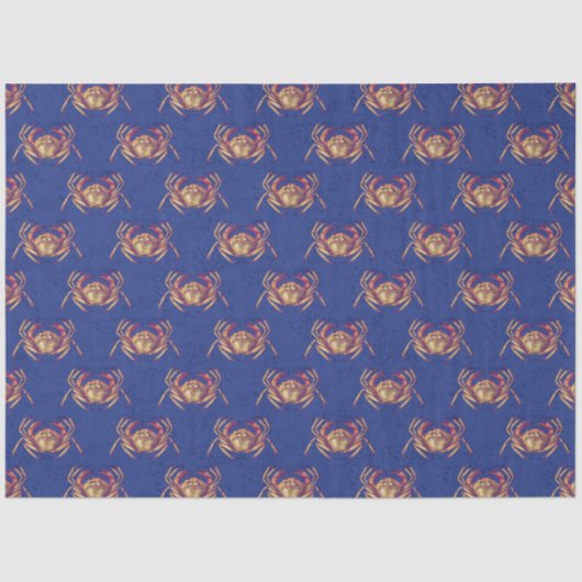 Meer ontwerp van de Rode en Navy Nautical Series 8 Tissuepapier (Voorkant)