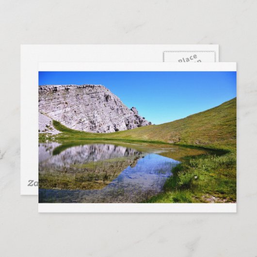 Meer op een bergtop briefkaart (Voorkant / Achterkant)