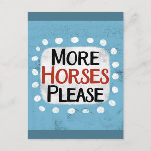 Meer paarden alstublieft Briefkaart