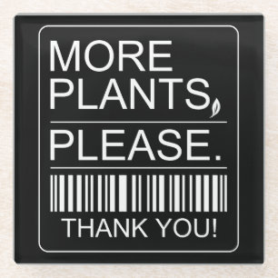 Meer Planten Alsjeblieft Geschenk voor Kamerplante Glazen Onderzetter