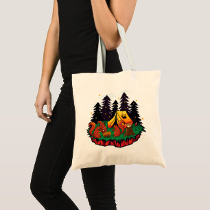 Meer plezier met deze kampeereekhoorn tote bag
