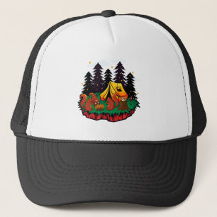 Meer plezier met deze kampeereekhoorn trucker pet