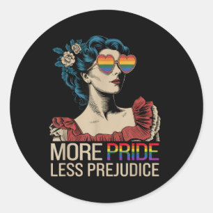Meer Pride Minder Vooroordelen Pride Maand LGBTQ Ronde Sticker