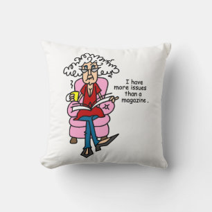 Meer problemen dan een Humor van een magazine Kussen