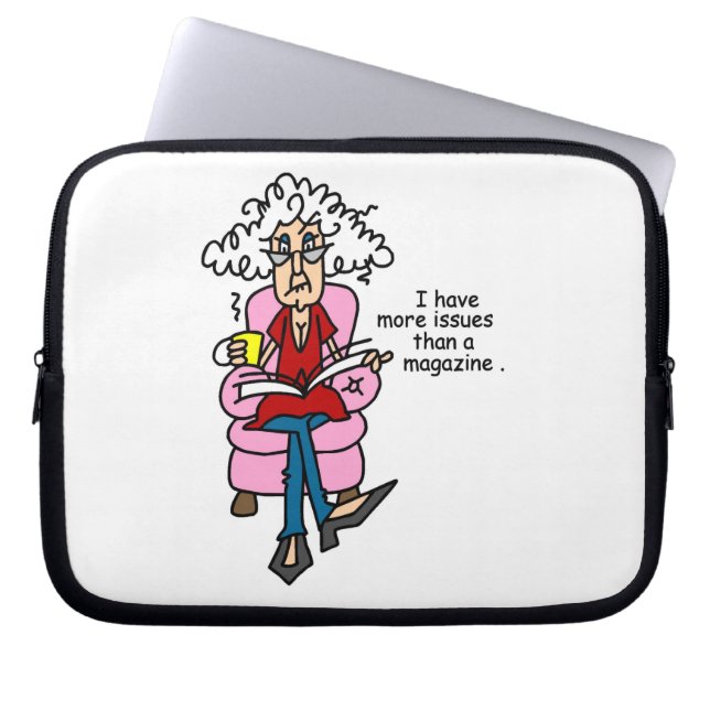 Meer problemen dan een Humor van een magazine Laptop Sleeve (Voorkant)