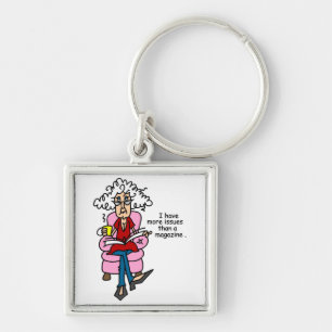 Meer problemen dan een Humor van een magazine Sleutelhanger