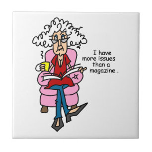 Meer problemen dan een Humor van een magazine Tegeltje