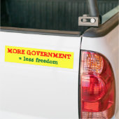 MEER REGERING = minder vrijheid Bumpersticker (Op Truck)