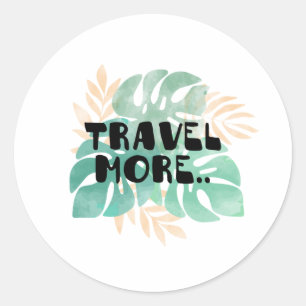 Meer reizen ronde sticker
