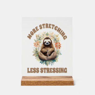 Meer Rekken Minder Stressen Luiaard Acryl Bord