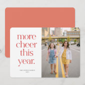 Meer ruimte dit jaar met rode kerstkaart kaart (Voorkant / Achterkant)