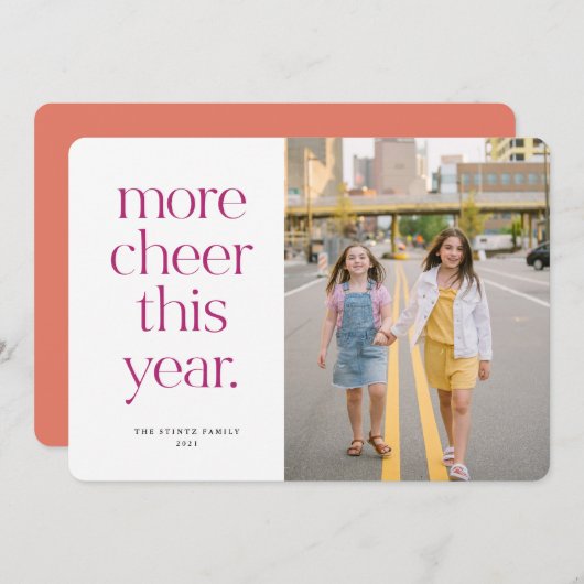 Meer ruimte dit jaar Paarse kerstkaart Kaart (Voorkant / Achterkant)