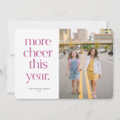 Meer ruimte dit jaar Paarse kerstkaart Kaart (Voorkant)