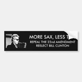 MEER SAX, MINDER BELASTING BUMPERSTICKER
