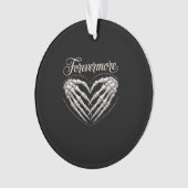 Meer Skeleton Hands Heart Gothic Halloween Ornament (voorkant)