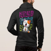 Meer slaap nodig | Grappige Cat schattige geeuwen  Hoodie (Achterkant)