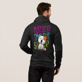 Meer slaap nodig | Grappige Cat schattige geeuwen  Hoodie (Achterkant volledig)