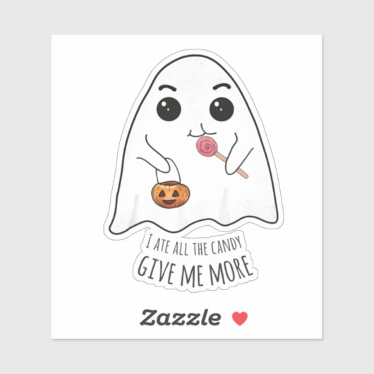 Meer Snoep Halloween Cute Ghost sticker (Vel)