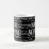 Meer Soprano Chalkboard - Black White Singer Koffiemok (Center)