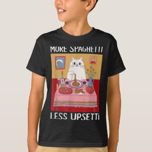 Meer spaghetti minder overstuur Grappig Schattige T-shirt