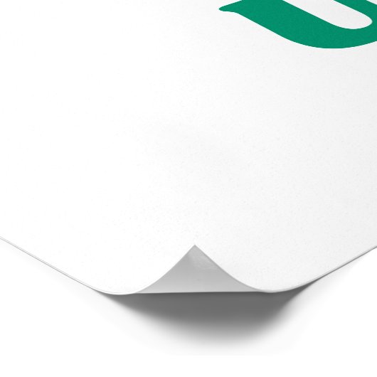 Meer Spaghetti Minder Upsetti groen Poster (Hoek)