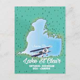 meer St Clair USA Canada meer kaart